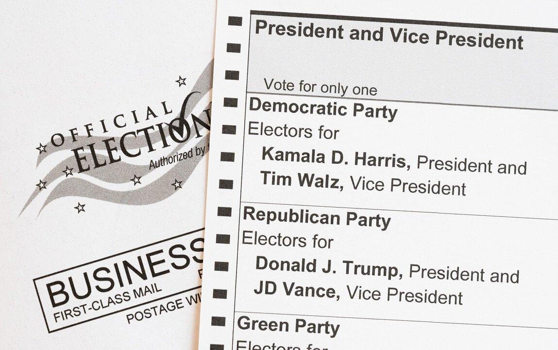 US election postal voting ballot